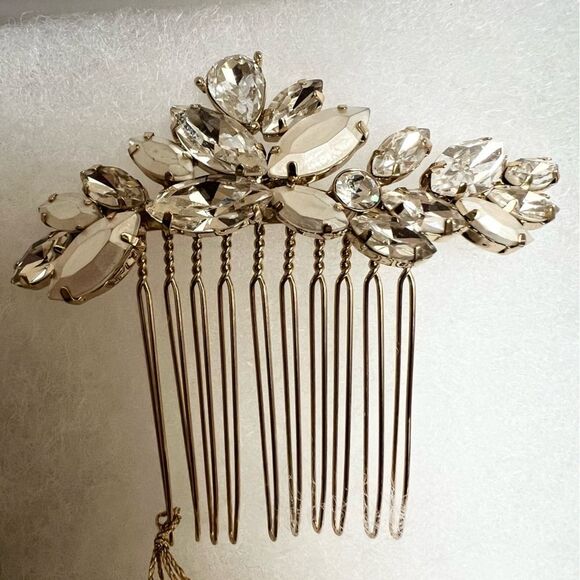 Brides and Hairpins Vasiliki Hand-Wired Crystal Branch Comb Gold NEW MSRP $115 - Picture 5 of 7